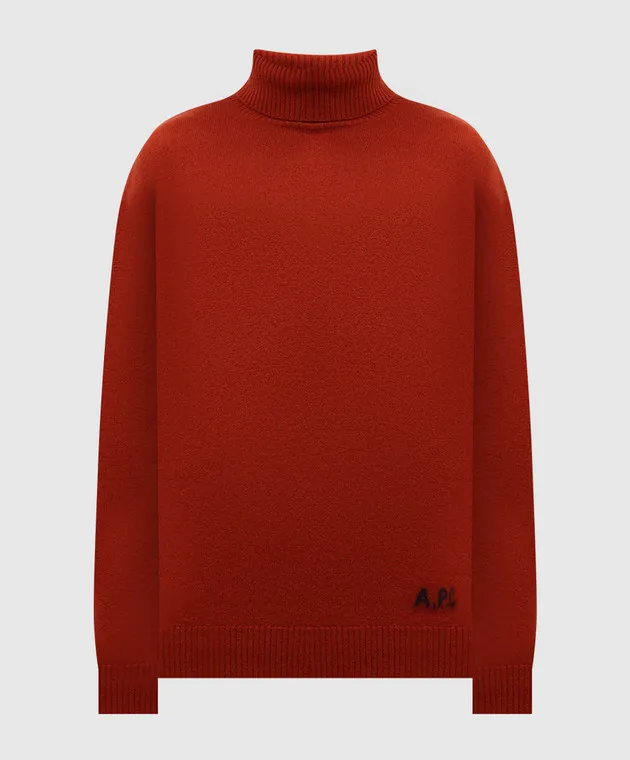 A.P.C Maglione Walter in lana arancione WVBDKM23248