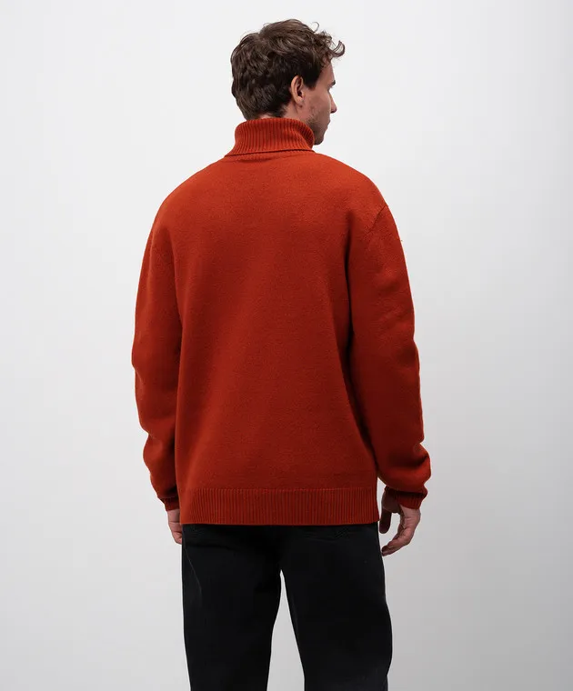 A.P.C Maglione Walter in lana arancione WVBDKM23248