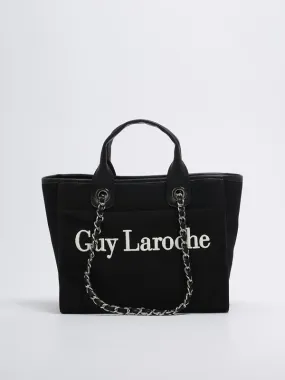 Borsa donna Guy Laroche Corinne small con logo Nero