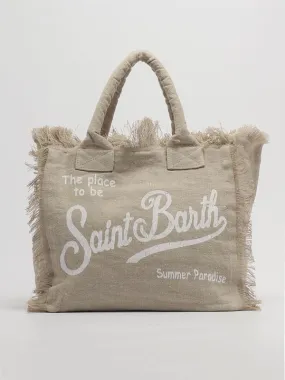 Borsa donna MC2 Saint Barth Vanity in lino Ecru'