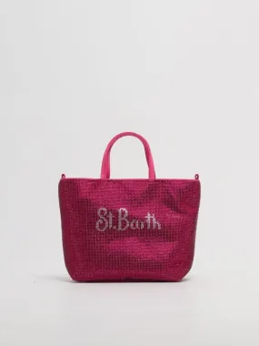 Borsa donna MC2 Saint Barth Vanity Mini con strass Fucsia