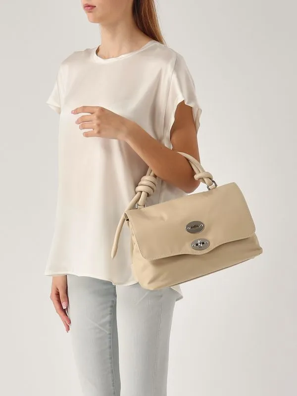 Borsa donna Zanellato Postina Tokyo S in nylon Beige