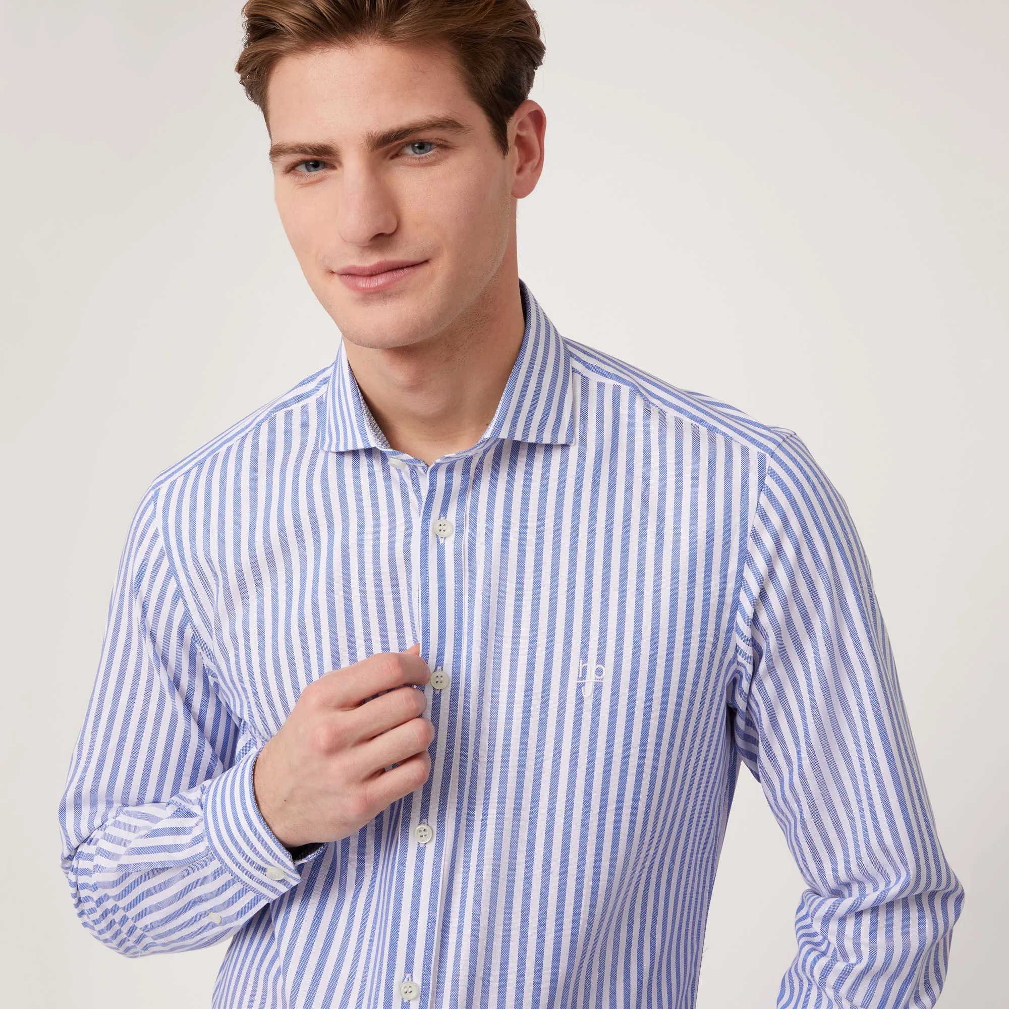 Camicia A Righe Verticali in Azzurro: Nuovi arrivi Di Lusso | Harmont & Blaine®