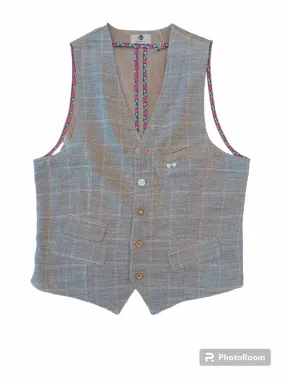 GARRY’S EARTH Gilet uomo vintage madras ZOD DIS 19