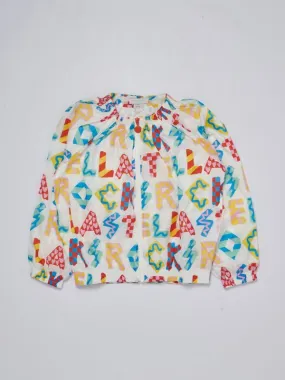 Giacca bambina Stella McCartney con logo all over Bianco-Multicolor