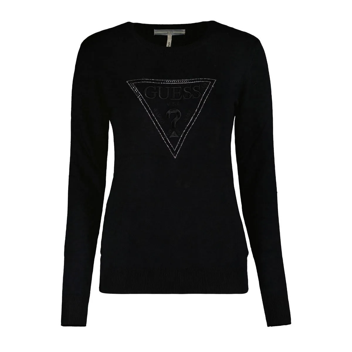      GUESS MAGLIONE GIROCOLLO LOGO BORCHIE DIANE DONNA  