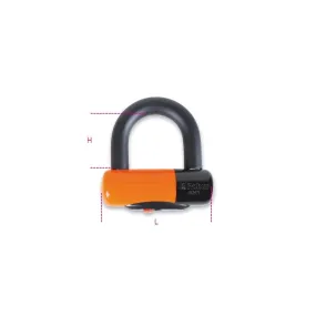 Lucchetti bloccadisco moto, acciaio temprato, PVC antiurto confezionato in blister - Beta 8139DL