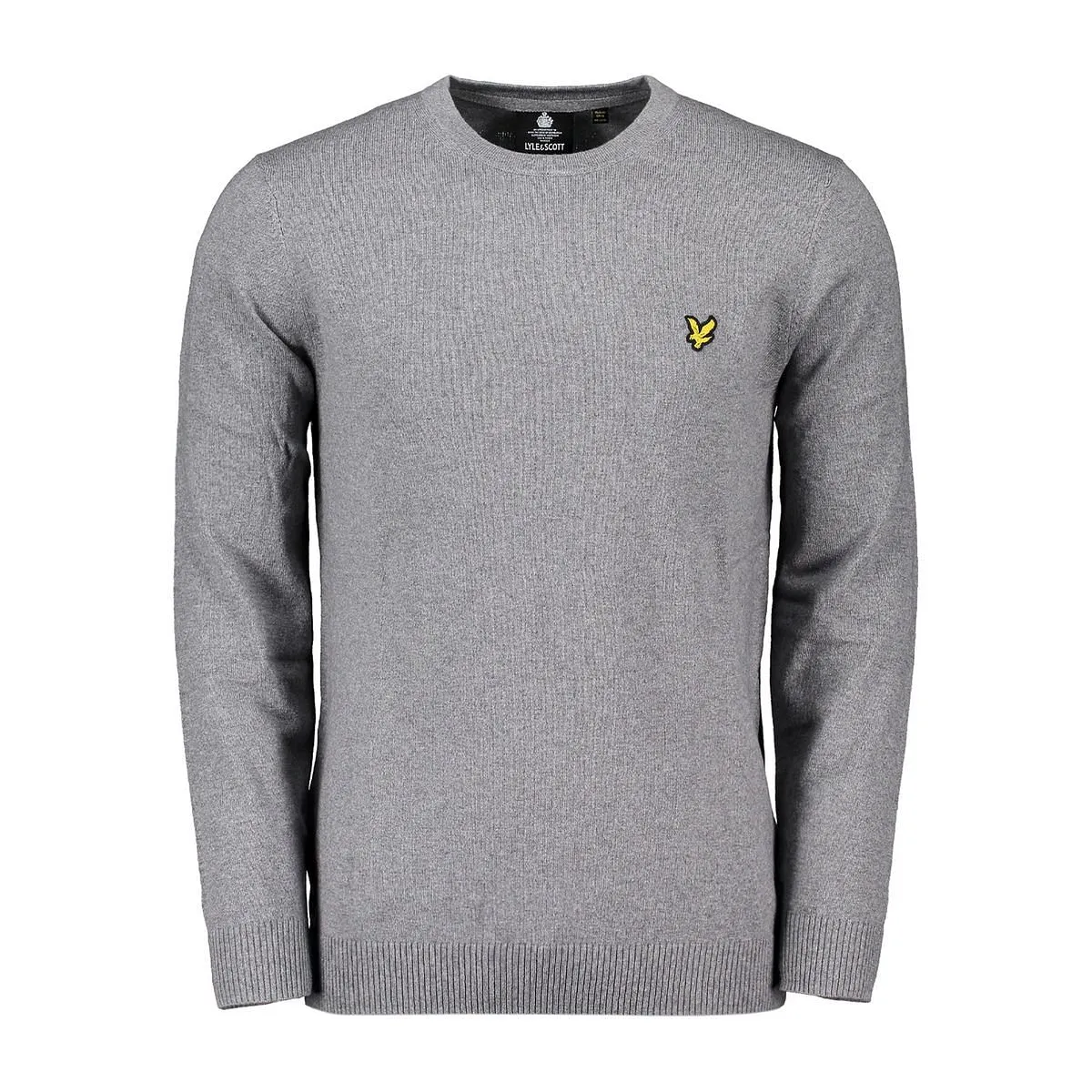      LYLE & SCOTT MAGLIONE GIROCOLLO COTONE LANA LOGO  