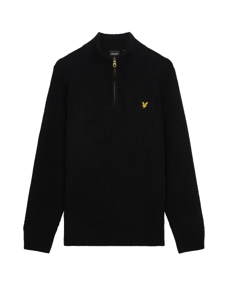 Lyle & Scott Ribbed Quartier Zip Jumper KN1712V-Z865