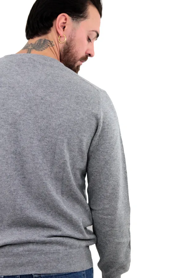 MAGLIONE GIROCOLLO FASHION OLD GRIGIO  