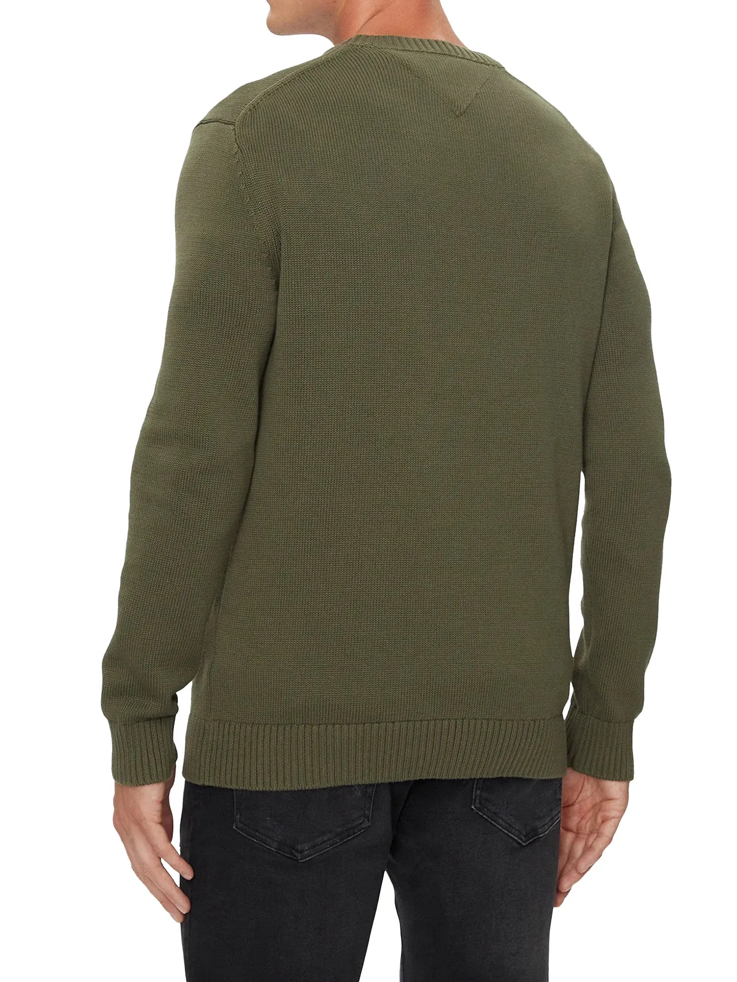 Maglione girocollo slim verde