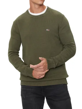 Maglione girocollo slim verde