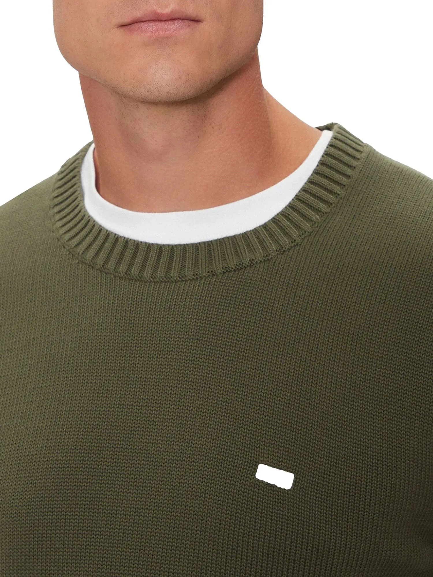 Maglione girocollo slim verde