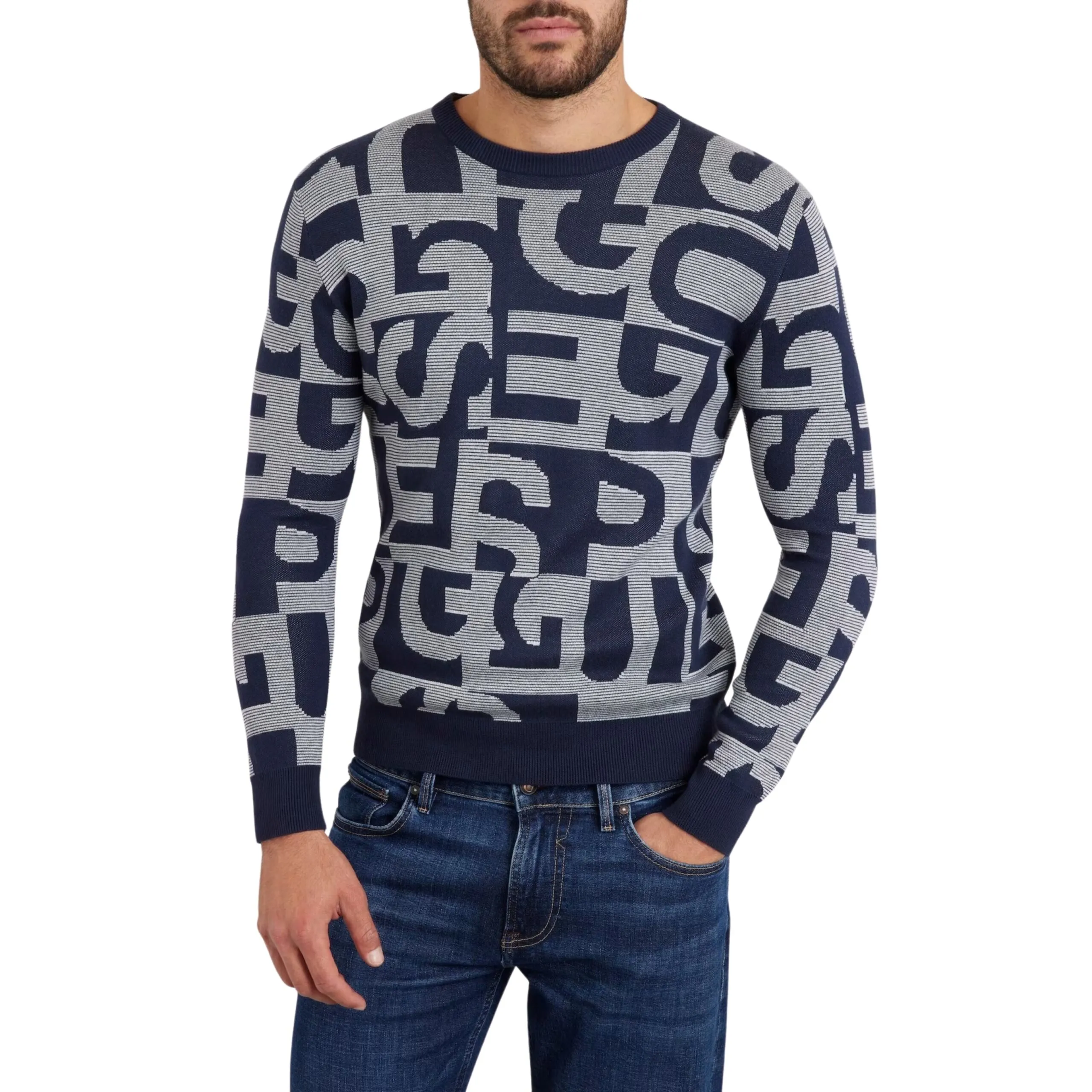 Maglione Guess logo all over