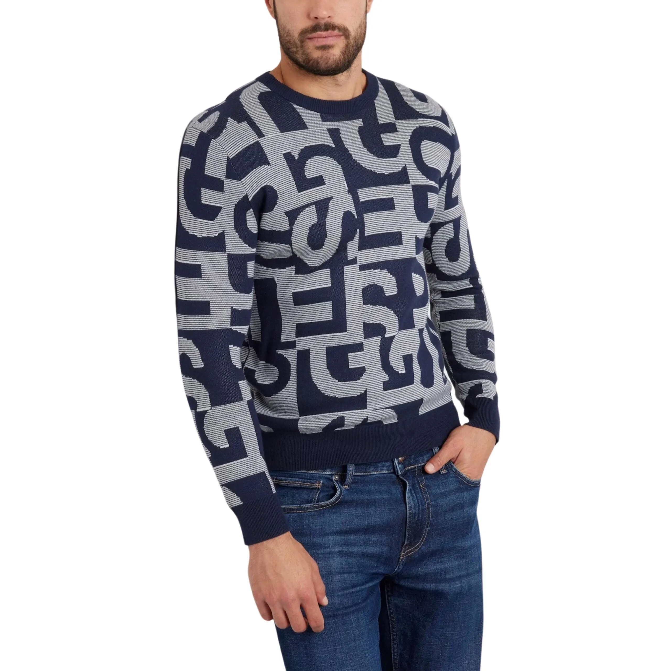 Maglione Guess logo all over