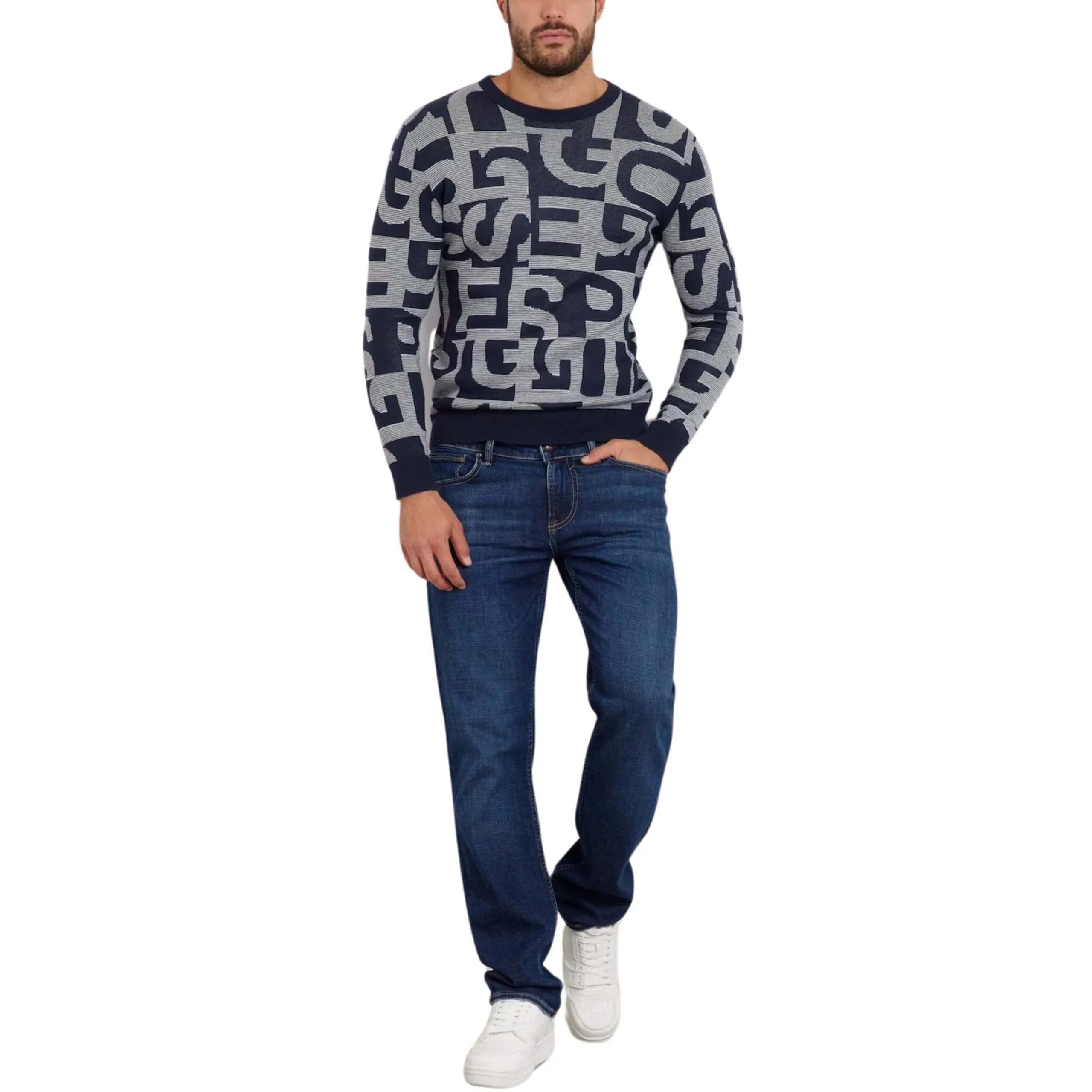 Maglione Guess logo all over