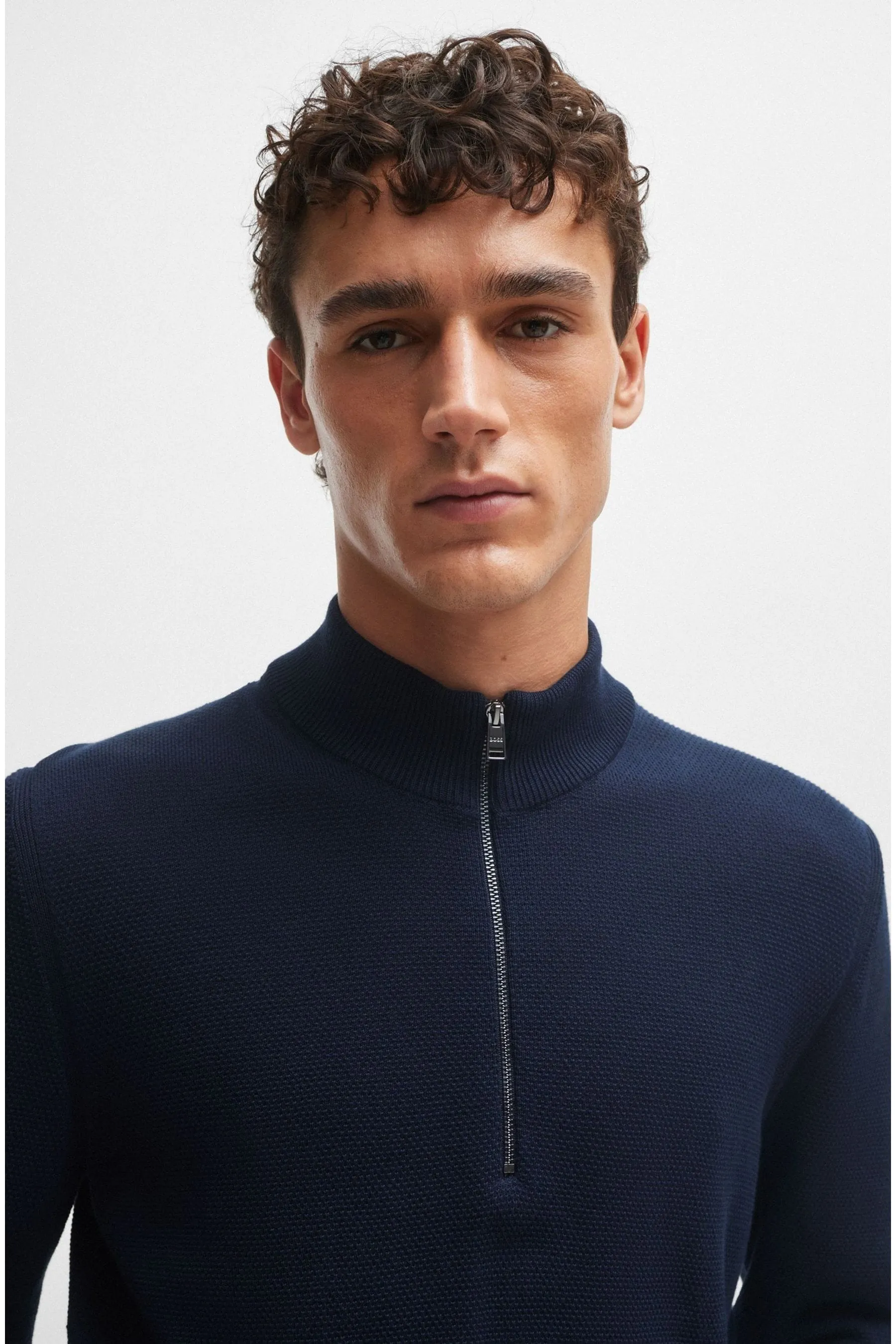 Maglione lavorato a maglia BOSS Quarter Zip Premium    