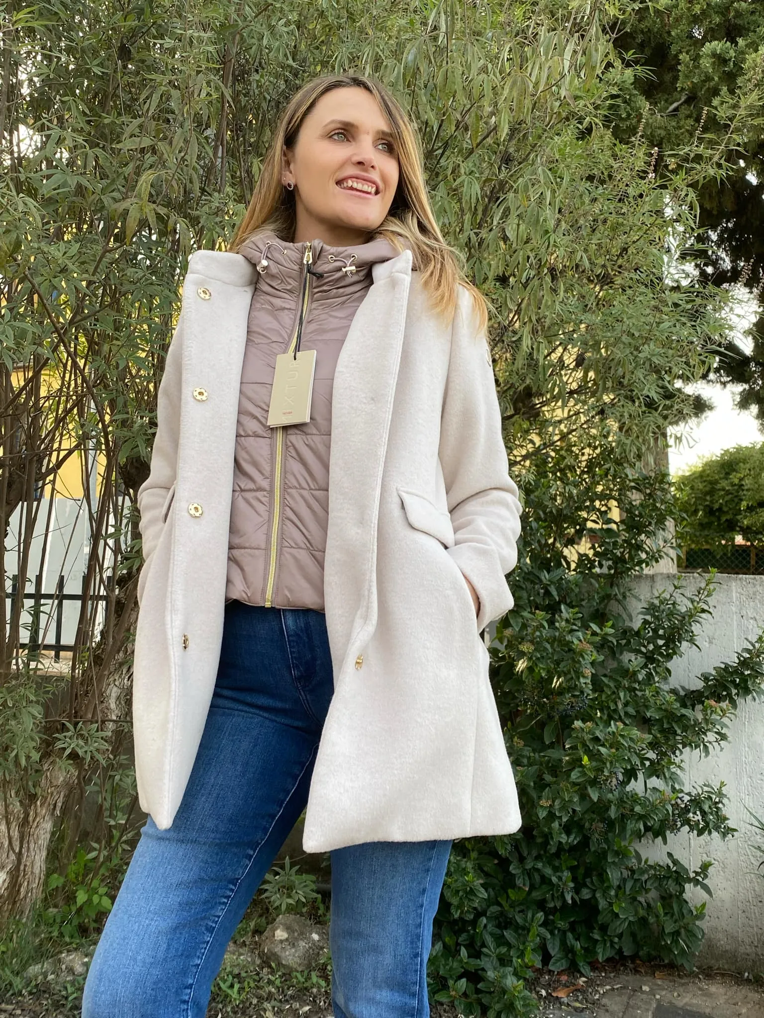 MIXTURE Cappotto in lana con interno in piumino staccabile CAPPOTTO G1646