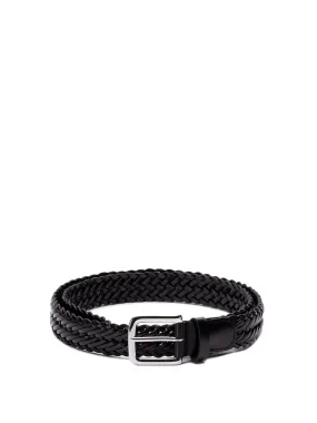 Narrow Woven Leather Casual Belt