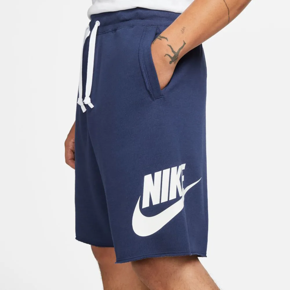 Nike Men's Alumni Essentials Casual Sport Brushed Cotton Shorts DM6817-410 midnight navy