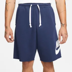 Nike Men's Alumni Essentials Casual Sport Brushed Cotton Shorts DM6817-410 midnight navy