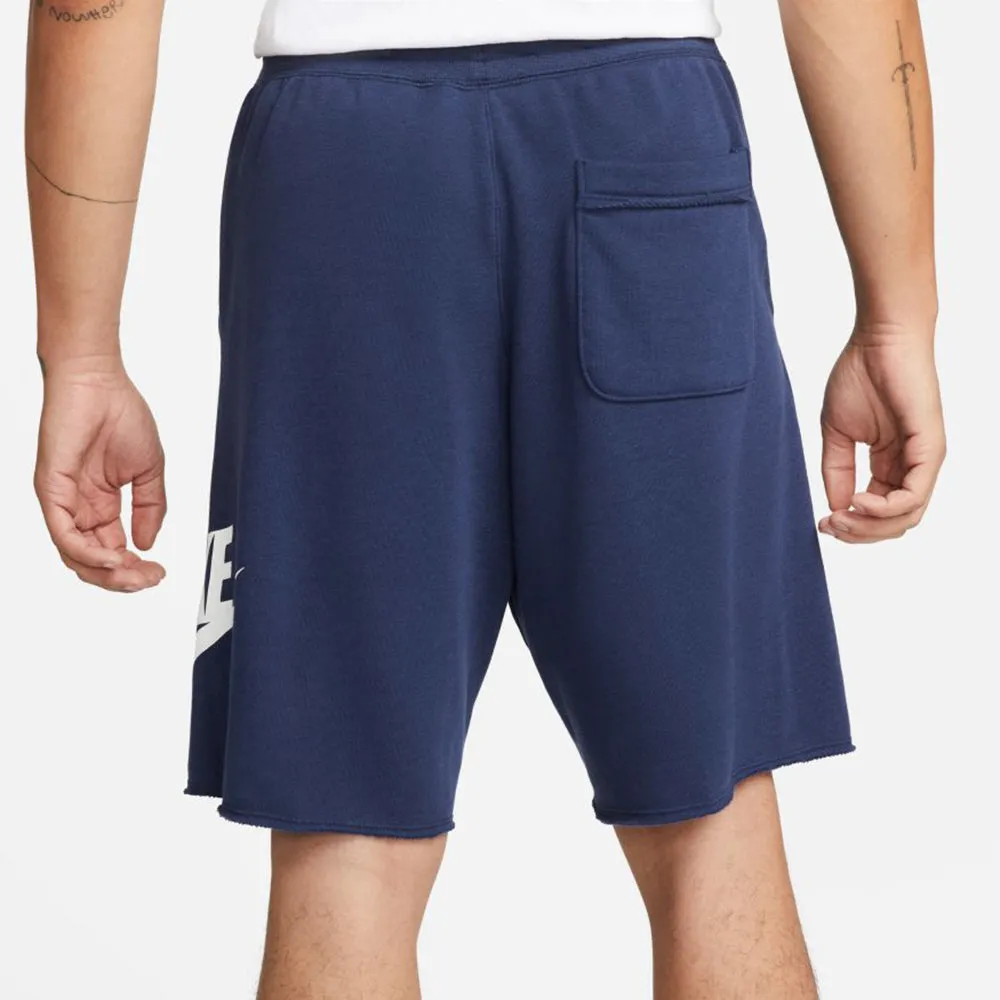 Nike Men's Alumni Essentials Casual Sport Brushed Cotton Shorts DM6817-410 midnight navy