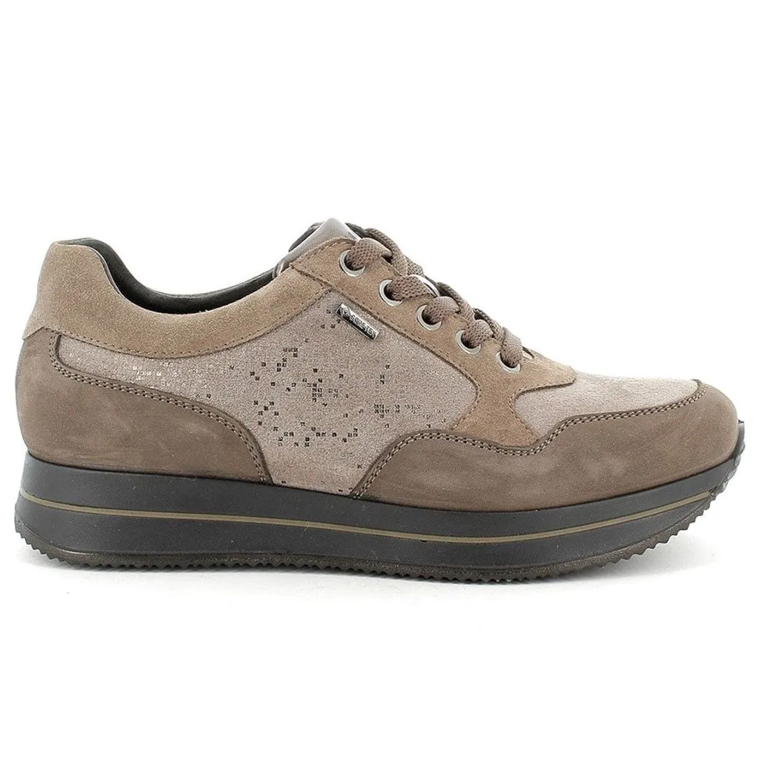 Scarpa sportiva donna Igi&Co beige effetto pixel con gore-tex