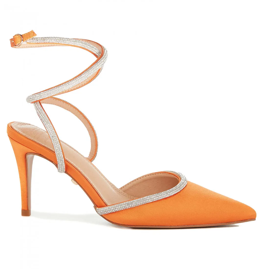 Slingback Twenty Four Haitch Zahra arancione in raso