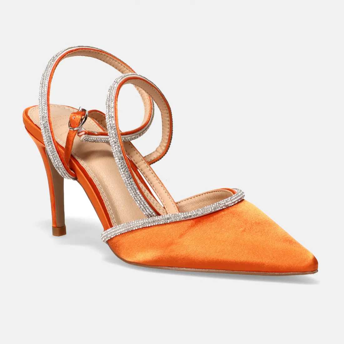 Slingback Twenty Four Haitch Zahra arancione in raso