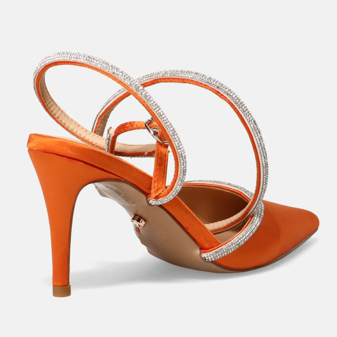 Slingback Twenty Four Haitch Zahra arancione in raso