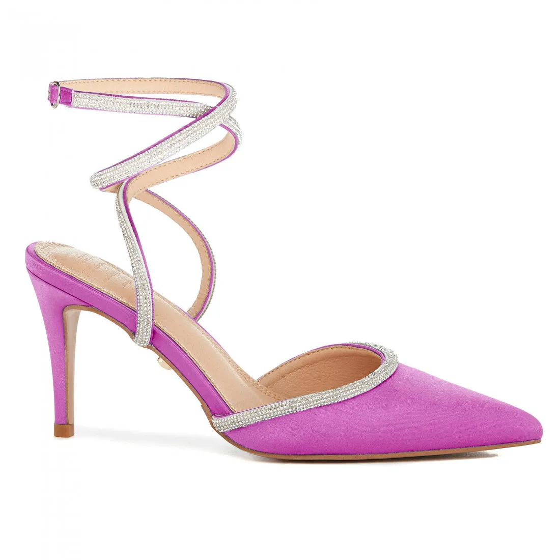 Slingback Twenty Four Haitch Zahra viola in raso