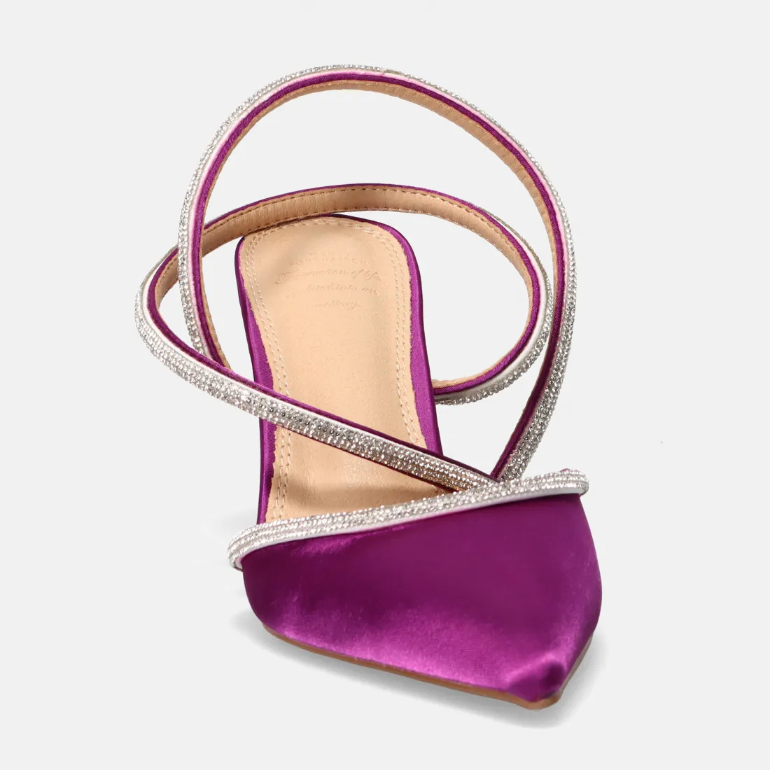 Slingback Twenty Four Haitch Zahra viola in raso