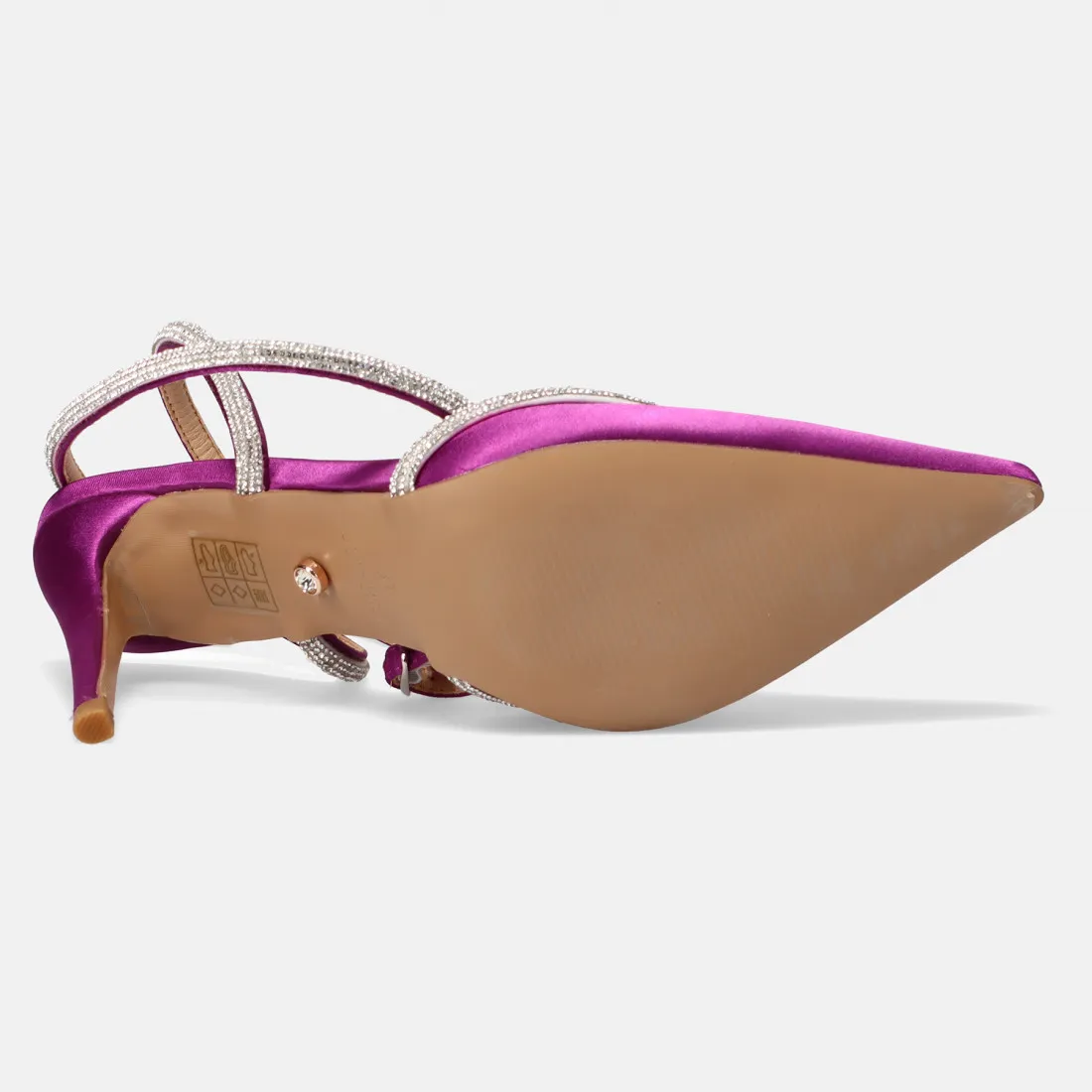 Slingback Twenty Four Haitch Zahra viola in raso