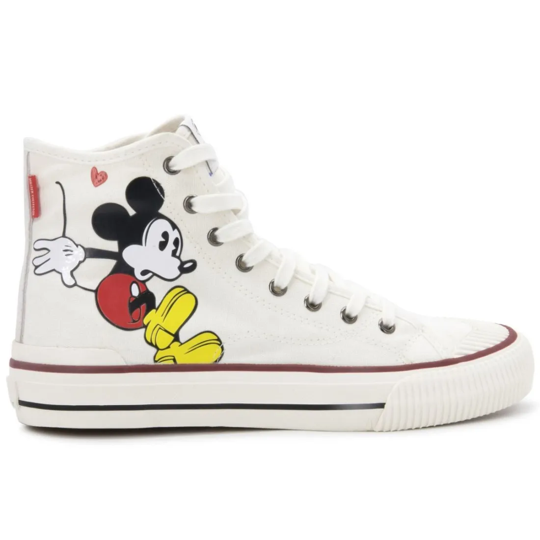 Sneaker high-top MOA Master collector Topolino panna