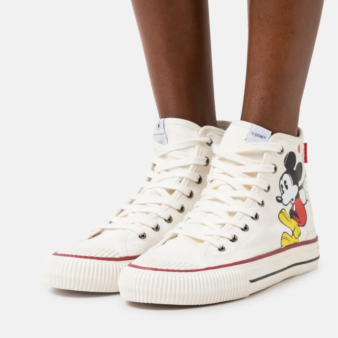 Sneaker high-top MOA Master collector Topolino panna