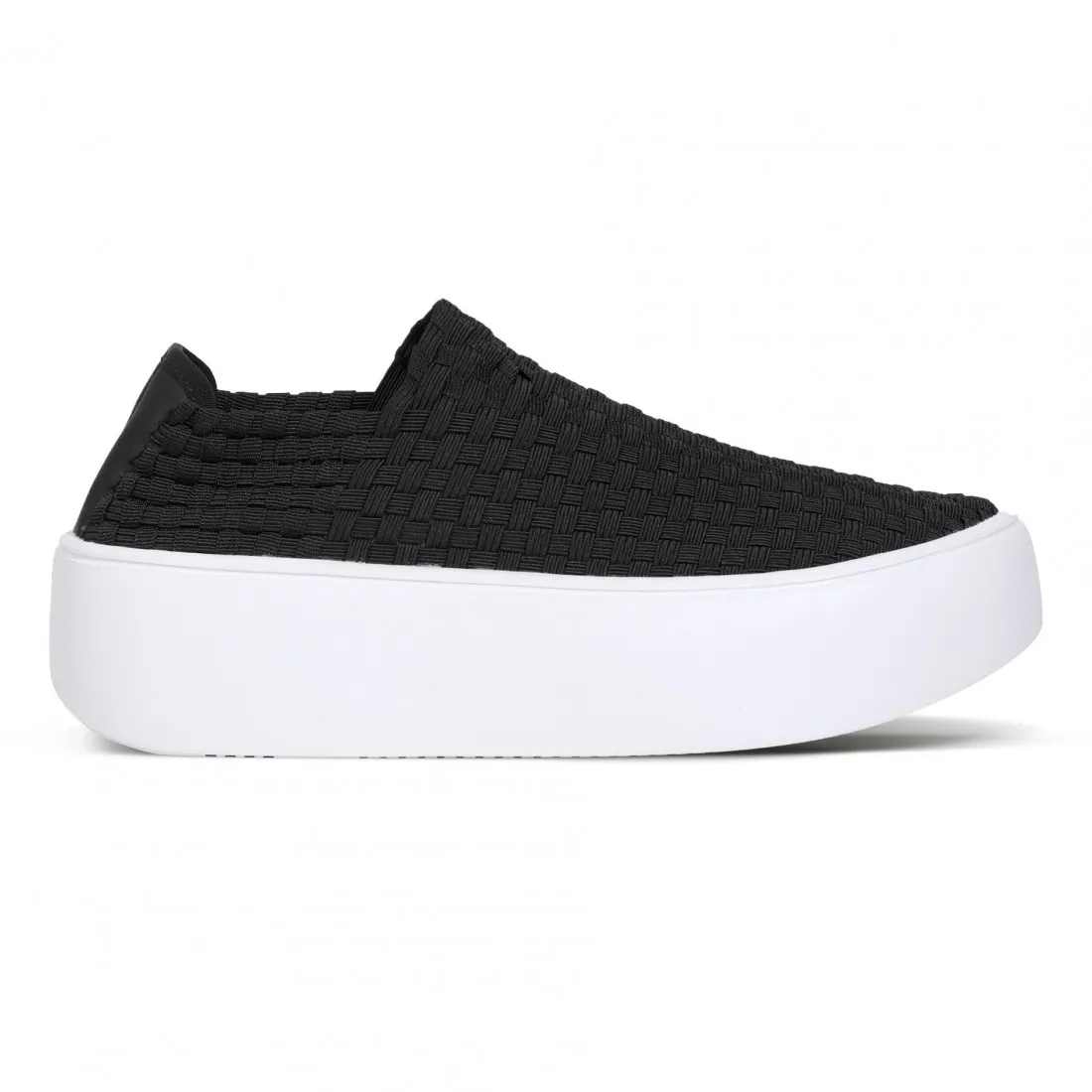 Sneaker slip on Fessura Cloud Net nera in elastico intrecciato