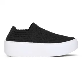 Sneaker slip on Fessura Cloud Net nera in elastico intrecciato