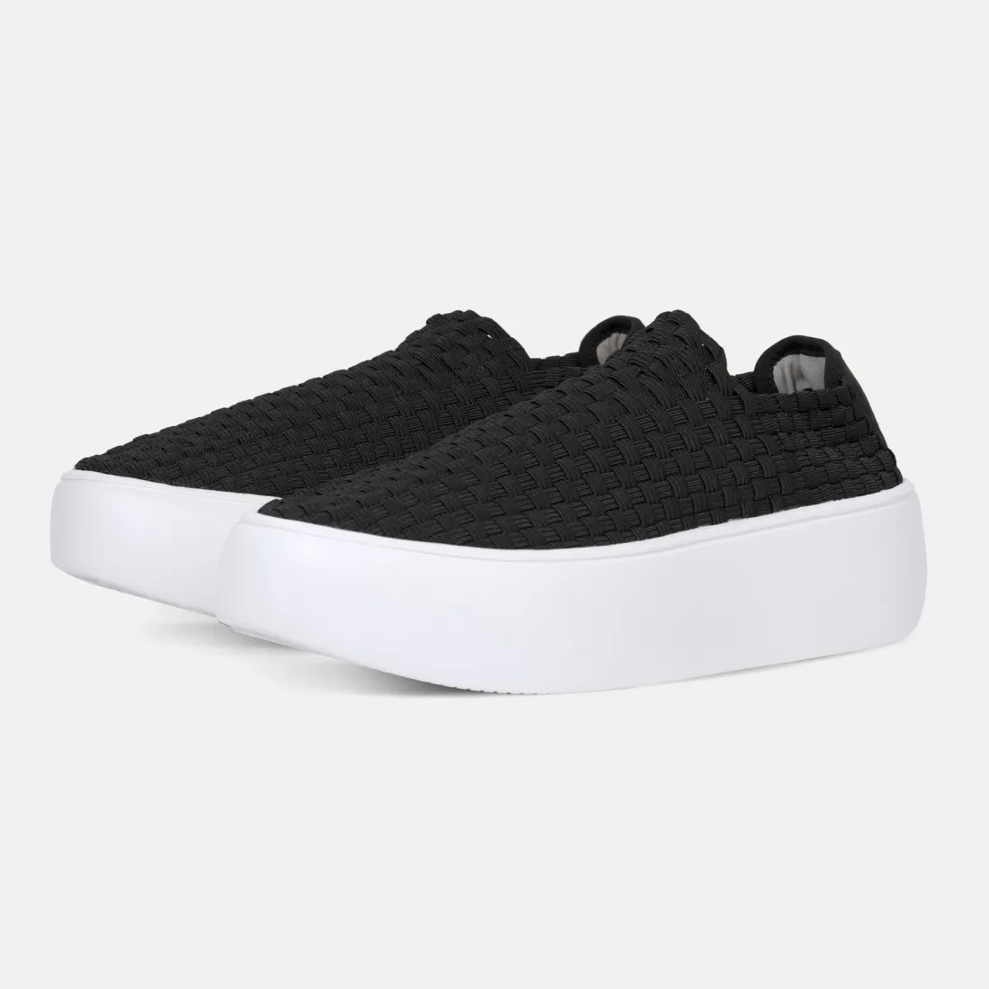 Sneaker slip on Fessura Cloud Net nera in elastico intrecciato