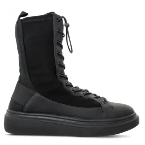 Sneakers high-top da donna Fessura Edge Army nere