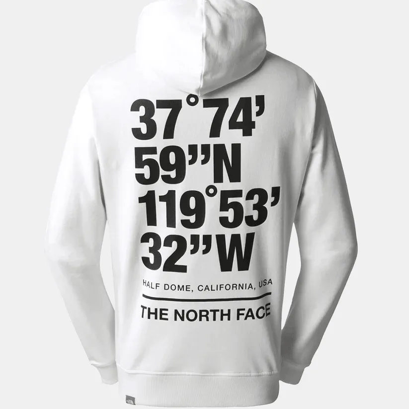 The North Face Uomo Felpa Coordinates Bianca con Cappuccio NF0A826UFN41