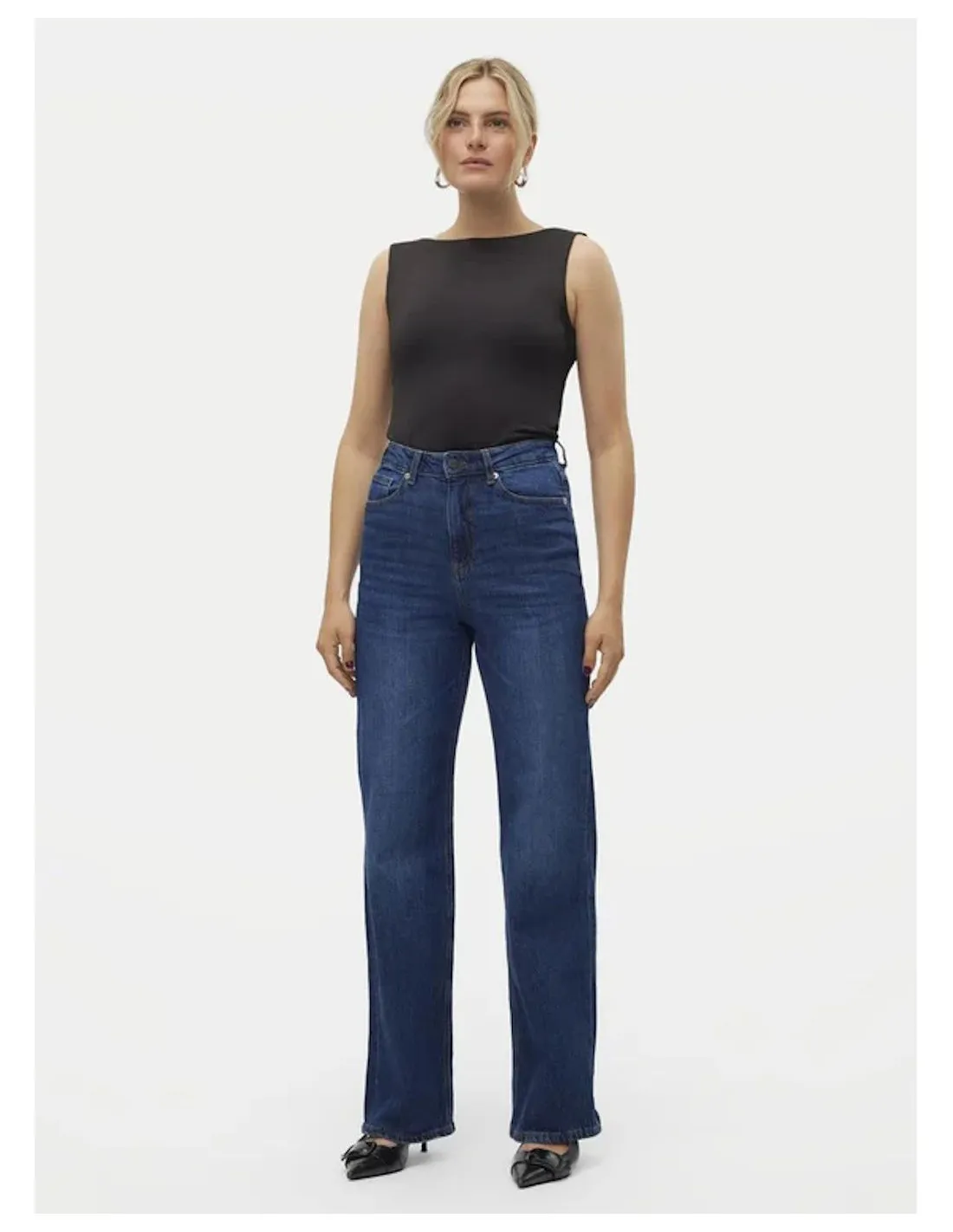 VERO MODA DONNA TESSA HR WIDE JEANS RA393 GA